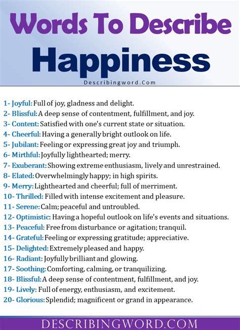 phrases to describe happiness.